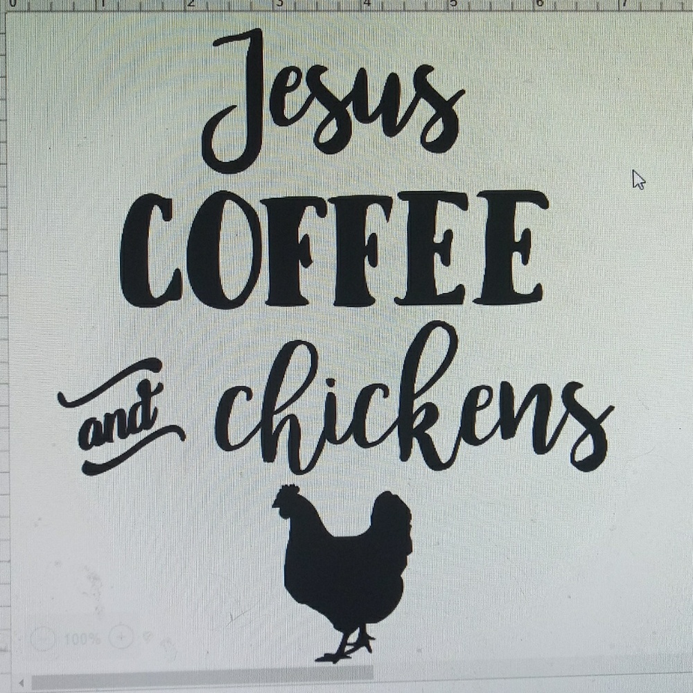 Jesus, coffee, and chickens sign